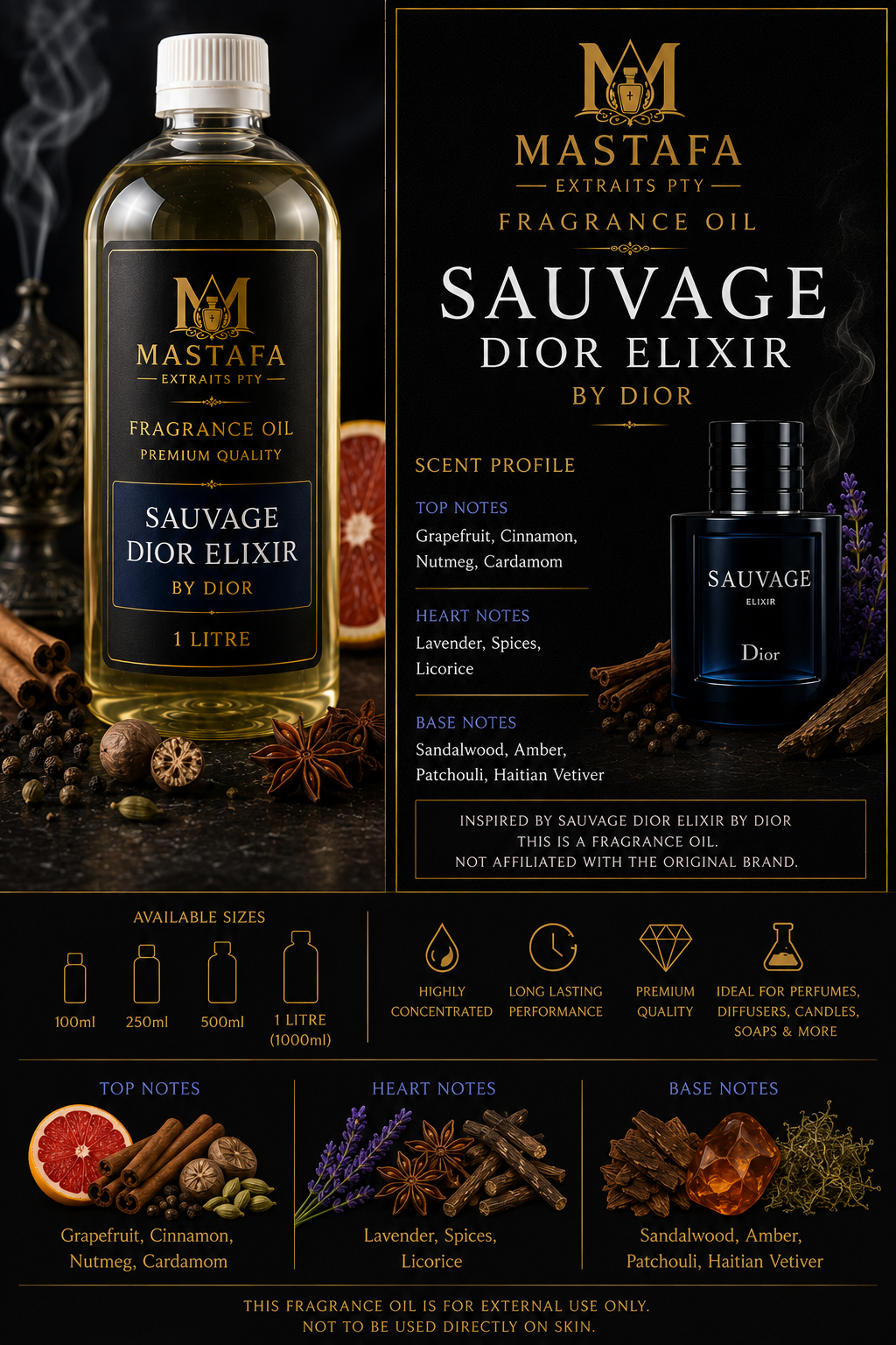 FRAGRANCE INSPIRED BY SAUVAGE ELIXIR
